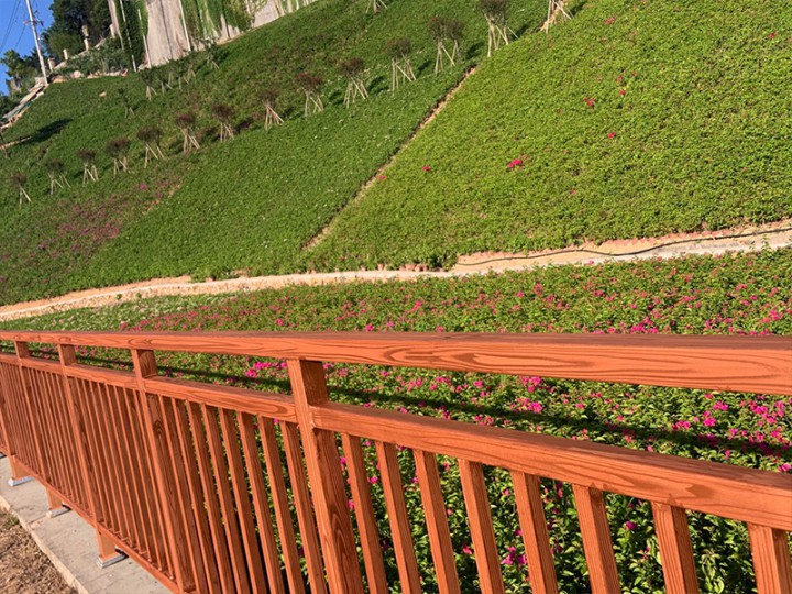 钢构护栏木纹漆施工 钢构护栏木纹漆施工